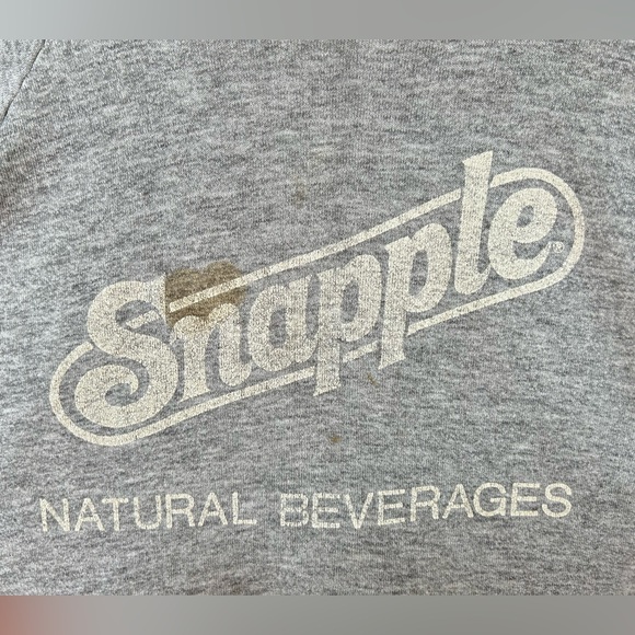 Vintage 80s Snapple crewneck sweater sweatshirt snack drinks Screen Stars Tee - Picture 5 of 15